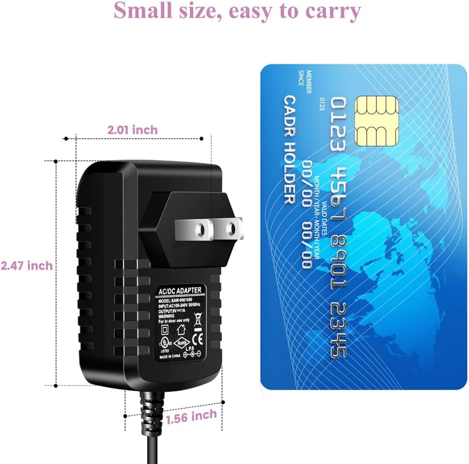 Guitar Pedal Power Supply Adapter 9V-DC- 1A(1000Ma Effect Pedal Power Supply with 1To8 Guitar Daisy Chain